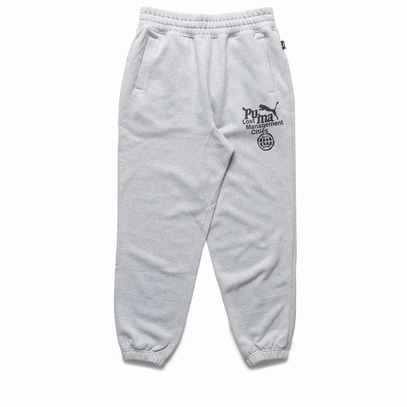 Four Way Stretch Material Lost Management Cities x Puma Sweatpants - Light Gray Heather