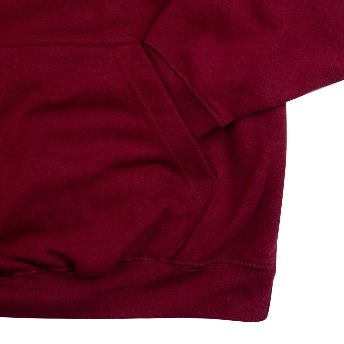 Floral Motif Southsea Bronx Strong Island Hoodie - Burgundy