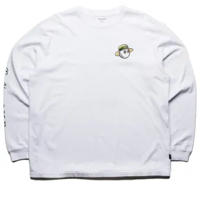 Malbon Golf Marina L/S Tee - White V-Neck