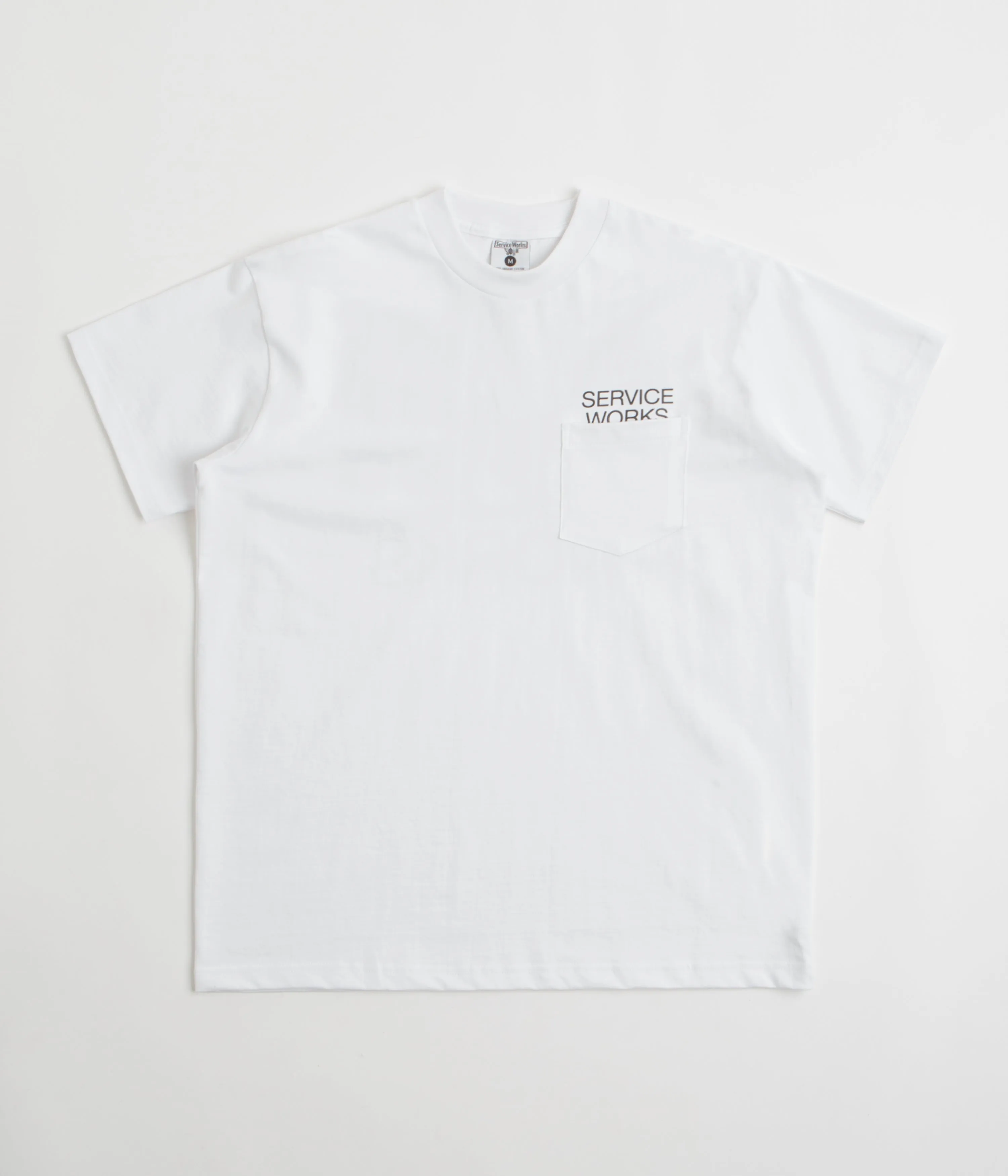 Service Works Nourish Pocket T-Shirt - White squash venue plane venue