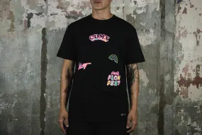 Fade Resistant Dye Comfortable Look Lust x Flow Fest Line UP CDMX Tee