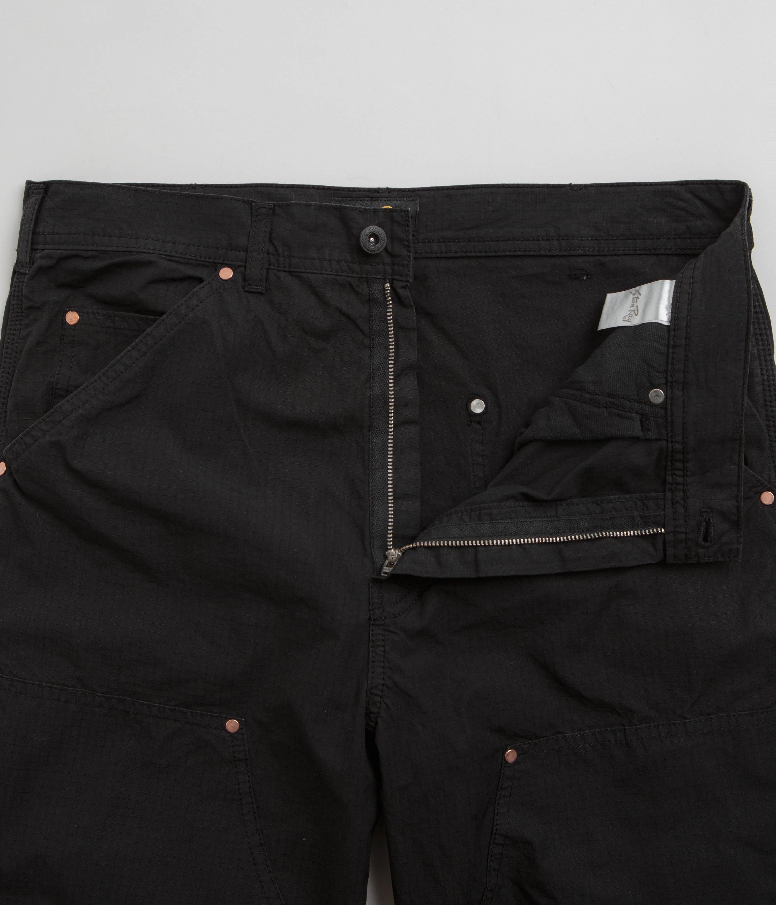 Stan Ray Double Knee Pants - Black Ripstop Anti Pilling Tagless Design