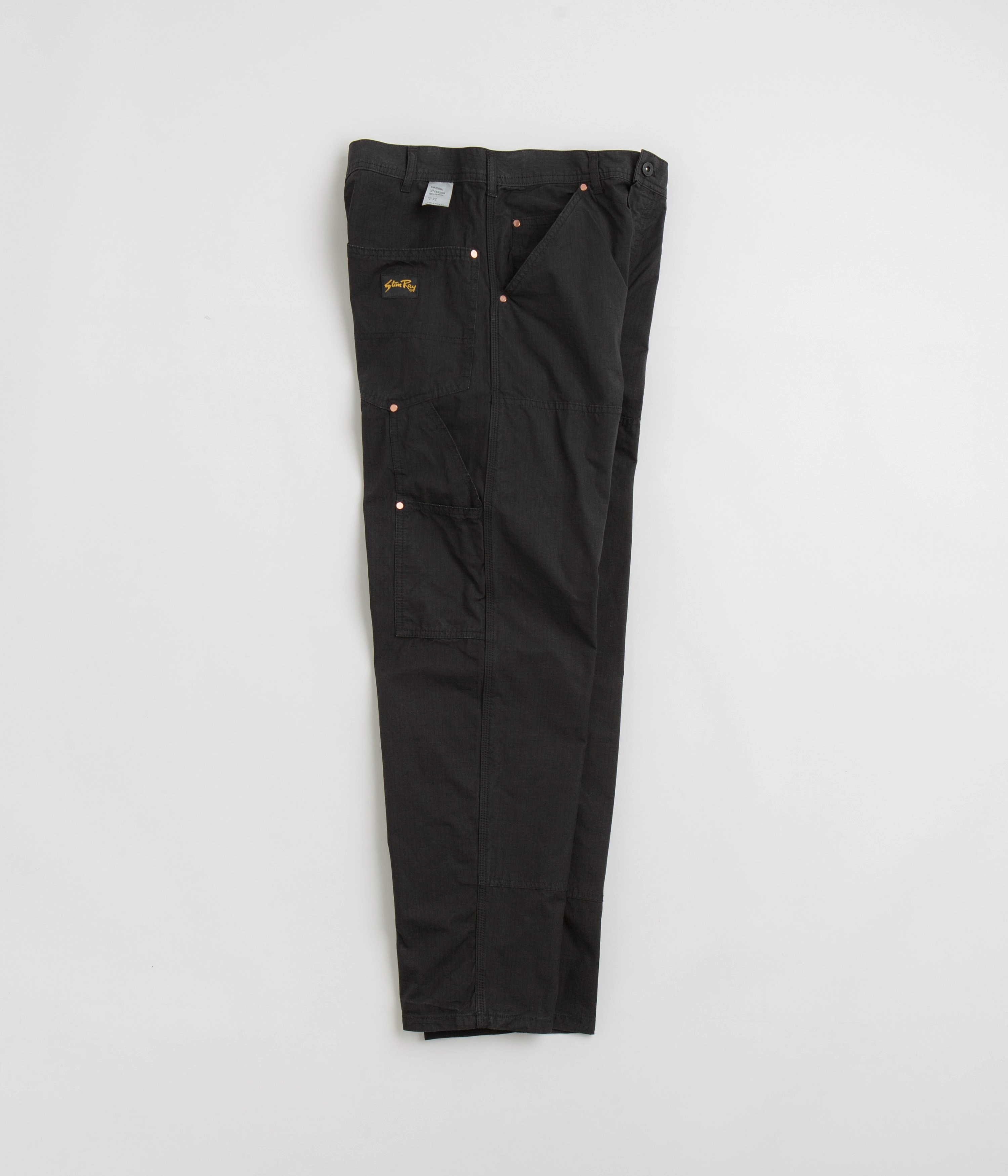 Stan Ray Double Knee Pants - Black Ripstop Multi Pocket Configuration