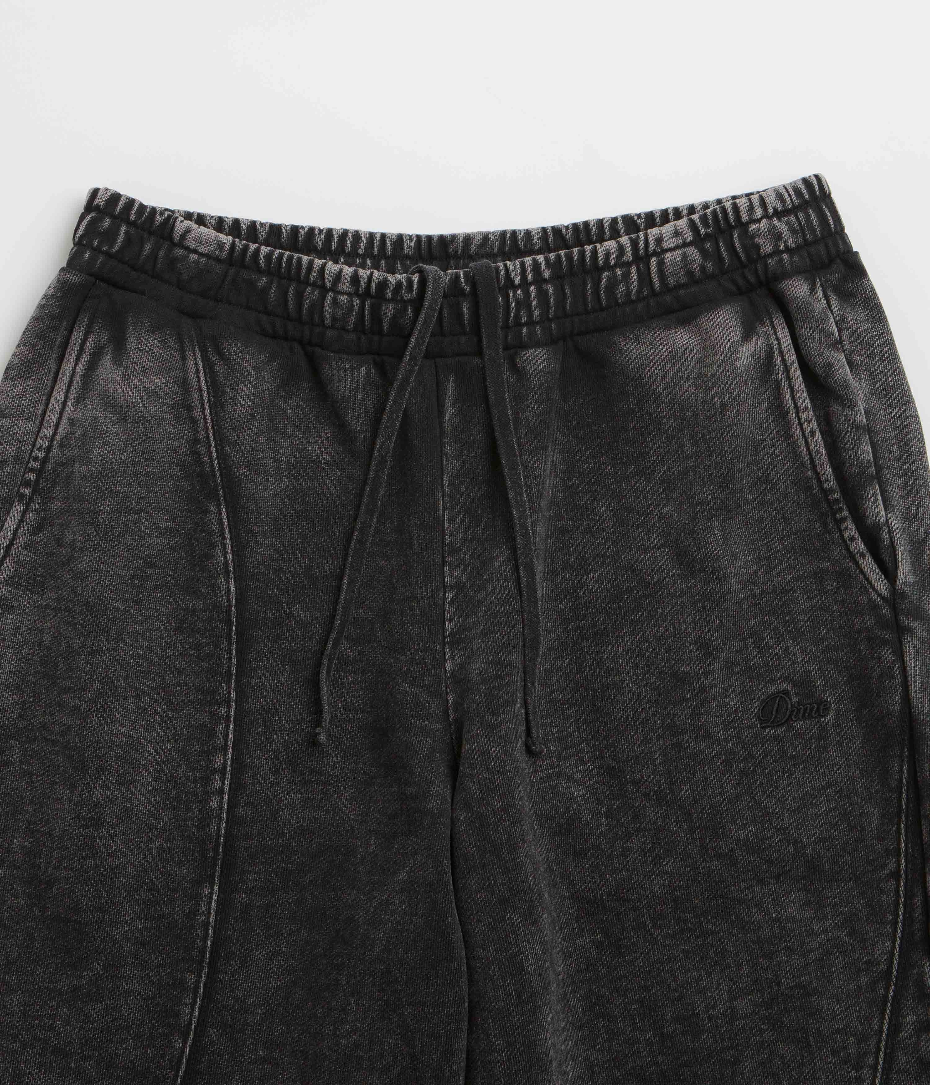 Dime Cyclone French Terry Pants - Black Snow Washed Blackout fabric City Vibe