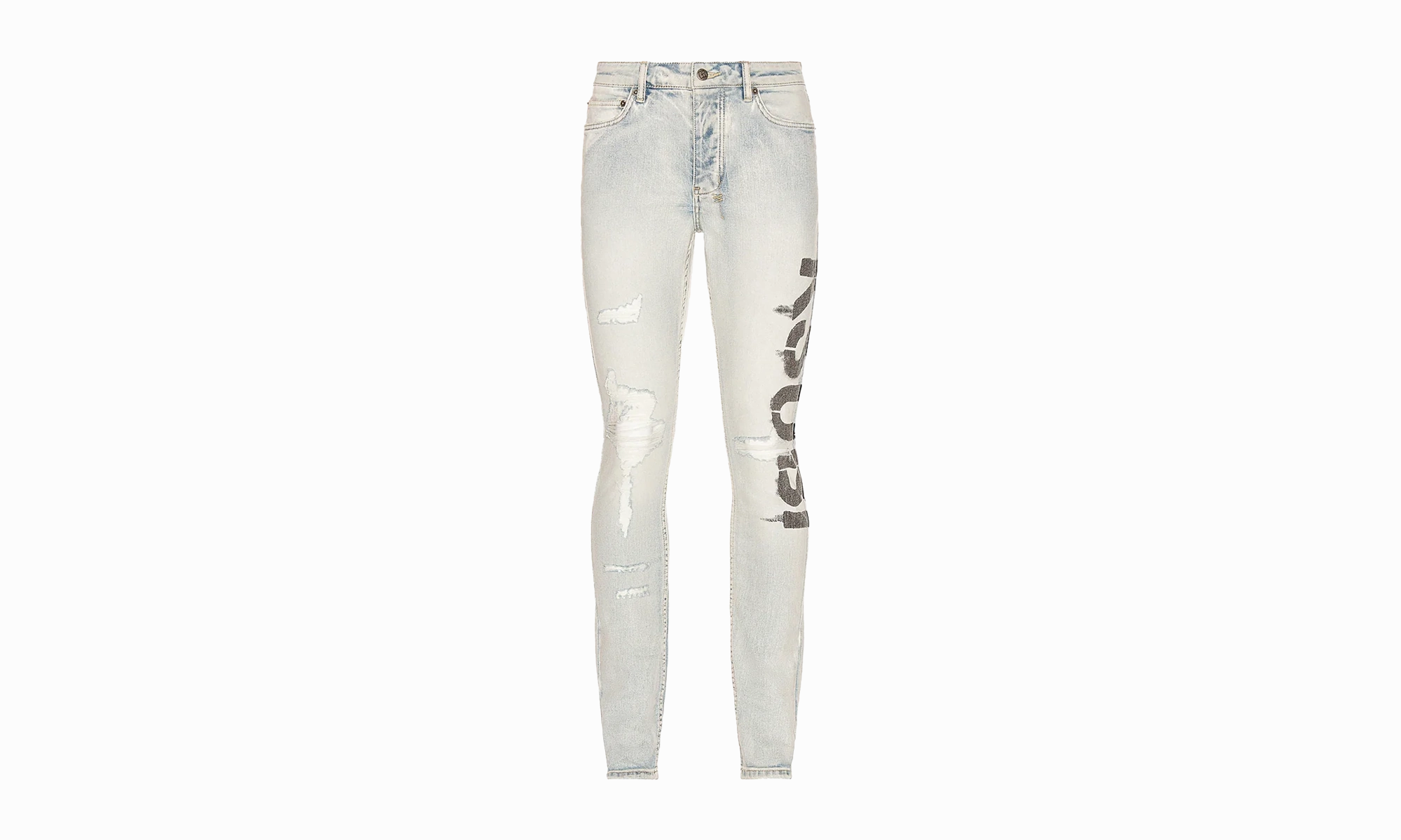Chitch Phase Out Stencil Jeans Mens Style "Light Blue" Modern Minimalist Creative Look