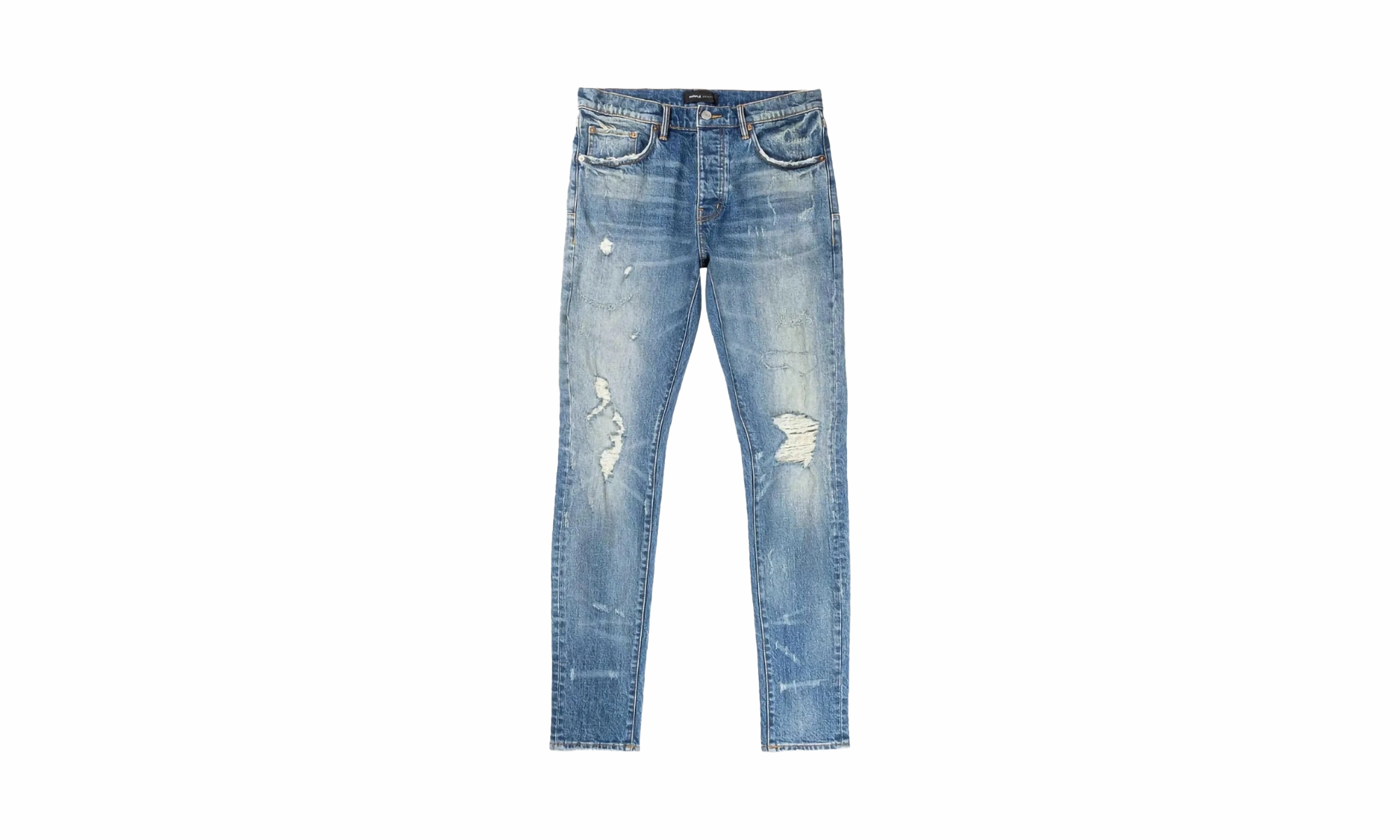 Low Rise Slim Jeans "Light Blue" Seamless Pocket Design Street Vibe