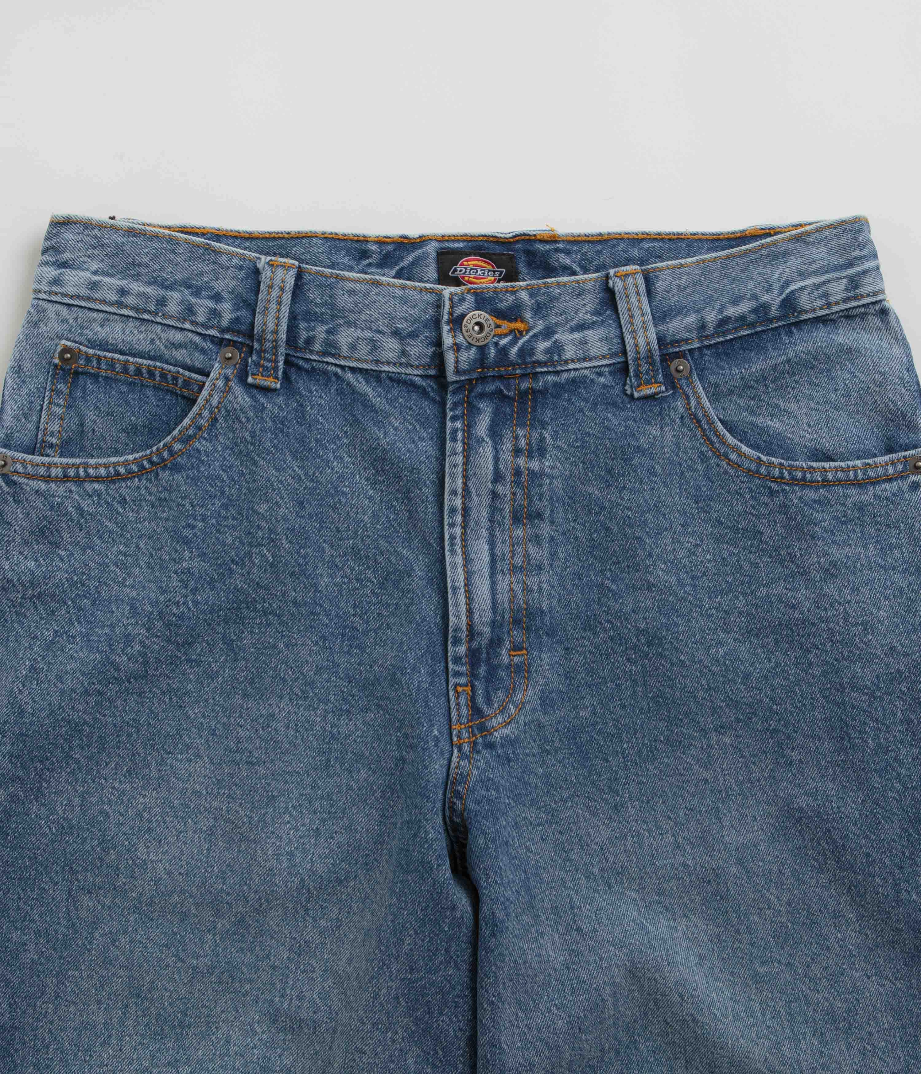 Ripstop Fabric Technology Dickies Loose Wave Jeans - Rinsed Blue / Fade