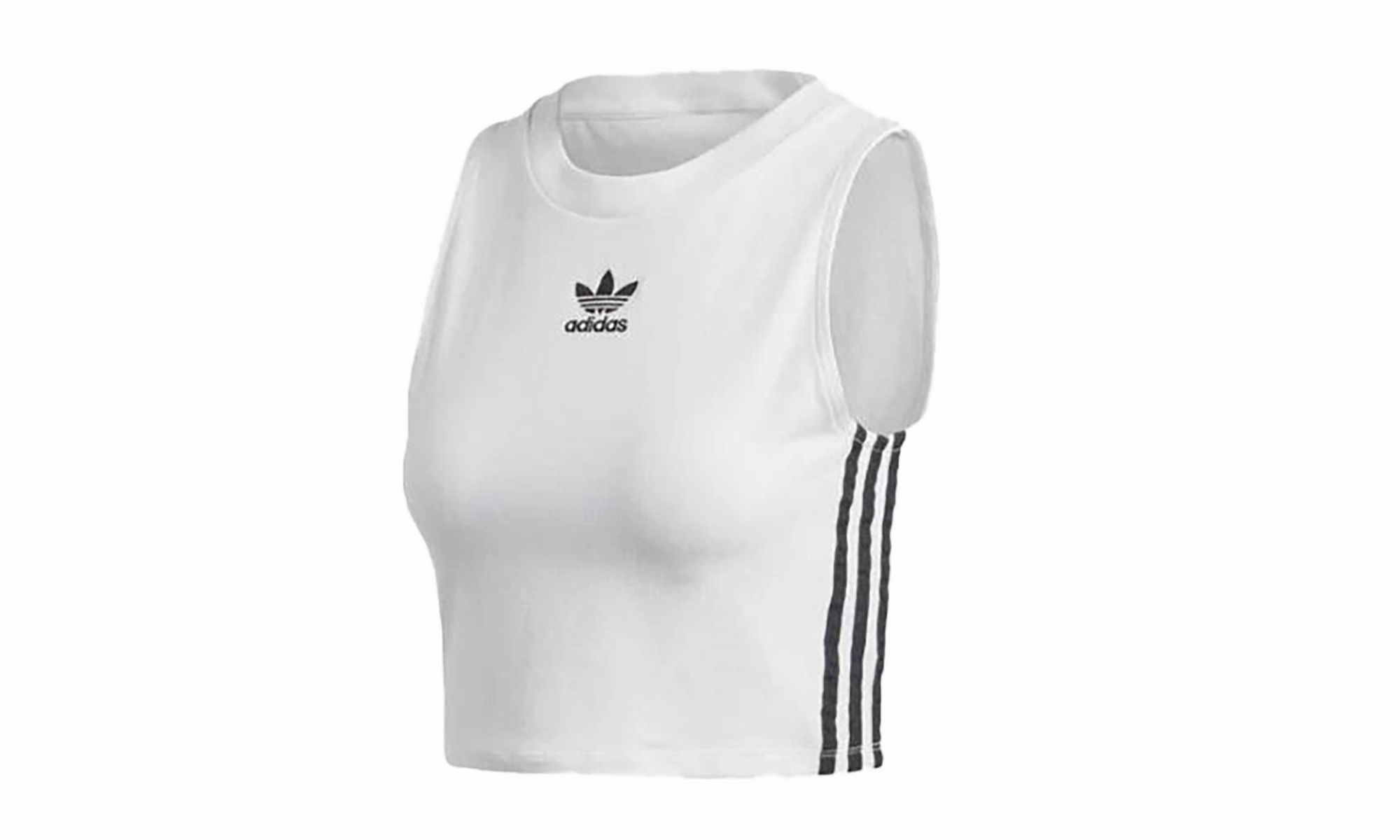 Trefoil Athletic Casual Crop Top "White / Black" PressureRelief Seams