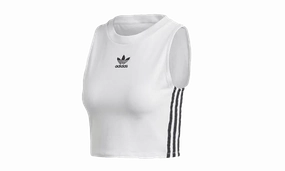 Trefoil Athletic Casual Crop Top "White / Black" QuickReleaseFastenings