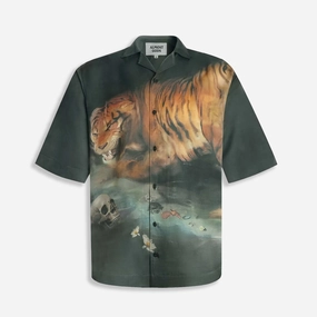 ALMOST GODS | FOUR CONTINENTS RELAXED SHIRT { MULTI MicroPerforatedTexture