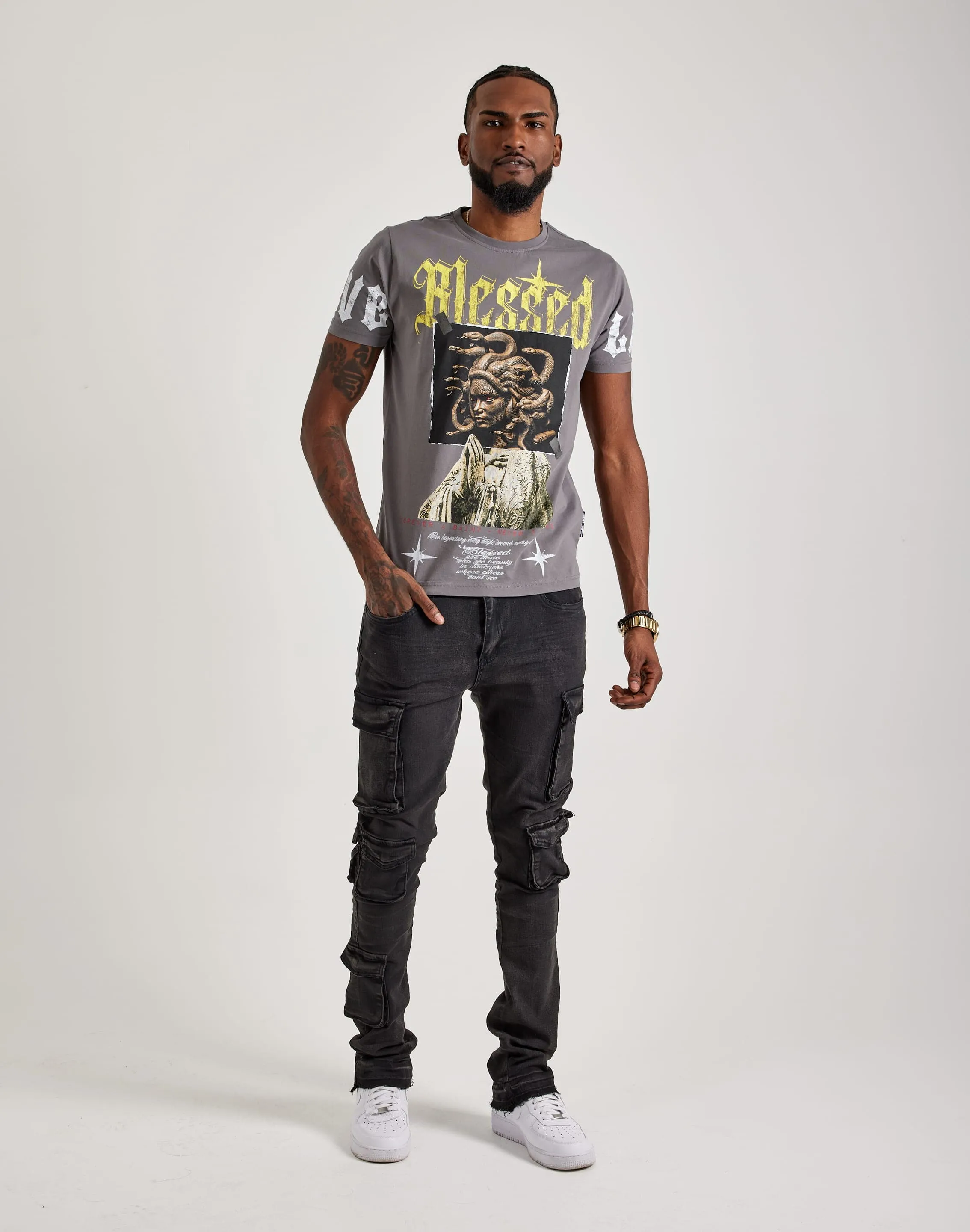 Blessed UK Live Love Forgive Tee MultiPanelCut