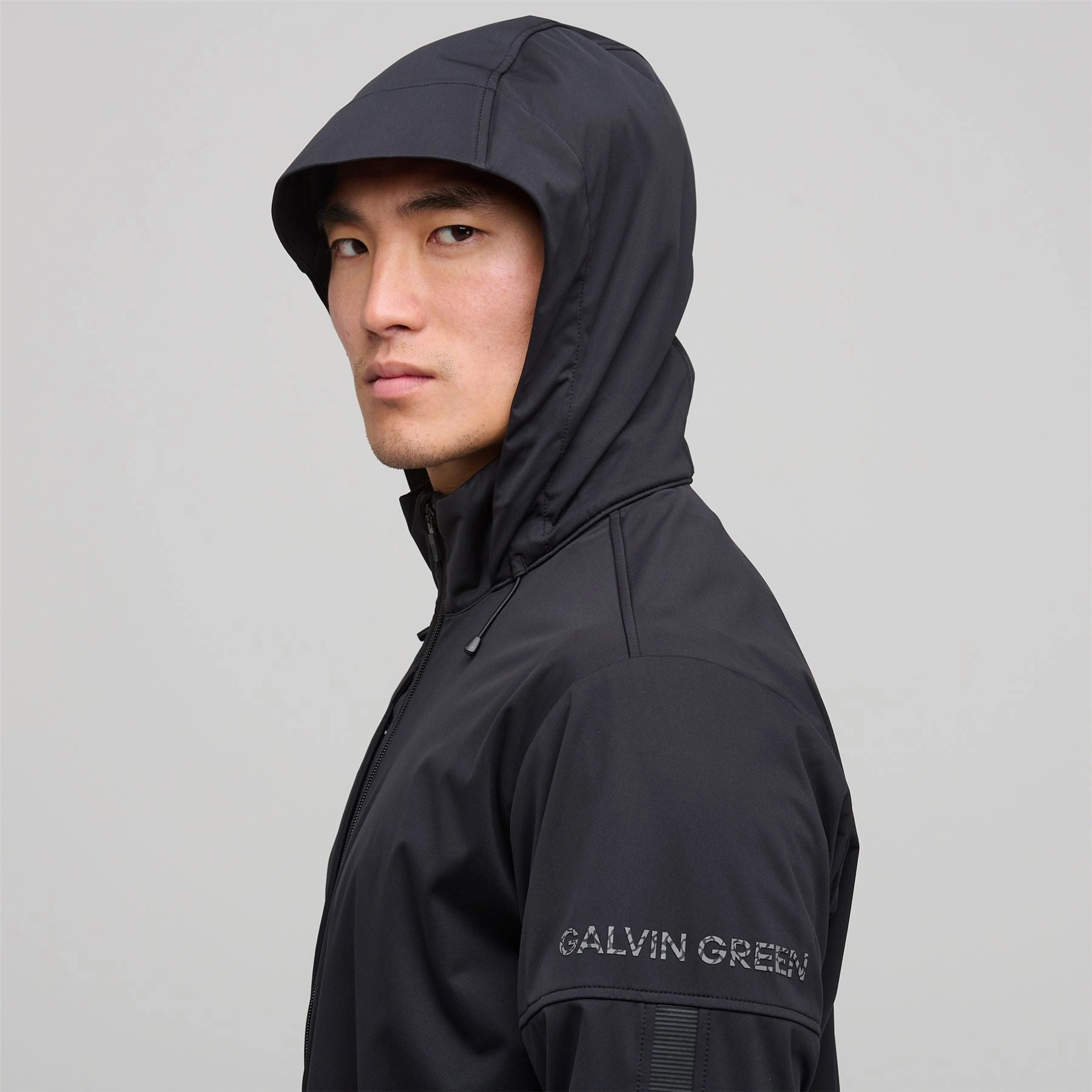 Luke CONCEPT Hooded Windproof Jacket Black train journey Dresser