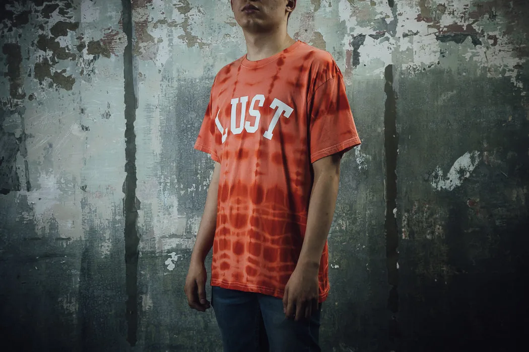 Grid Texture Fabric DurableReinforcement LUST Tie Dye Tee