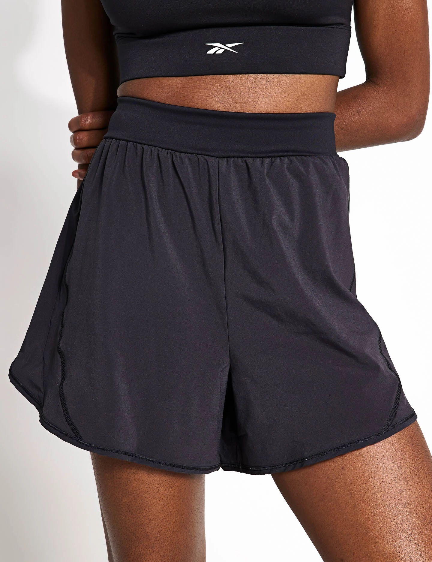 Flexible Waistband Lux Woven Short - Black