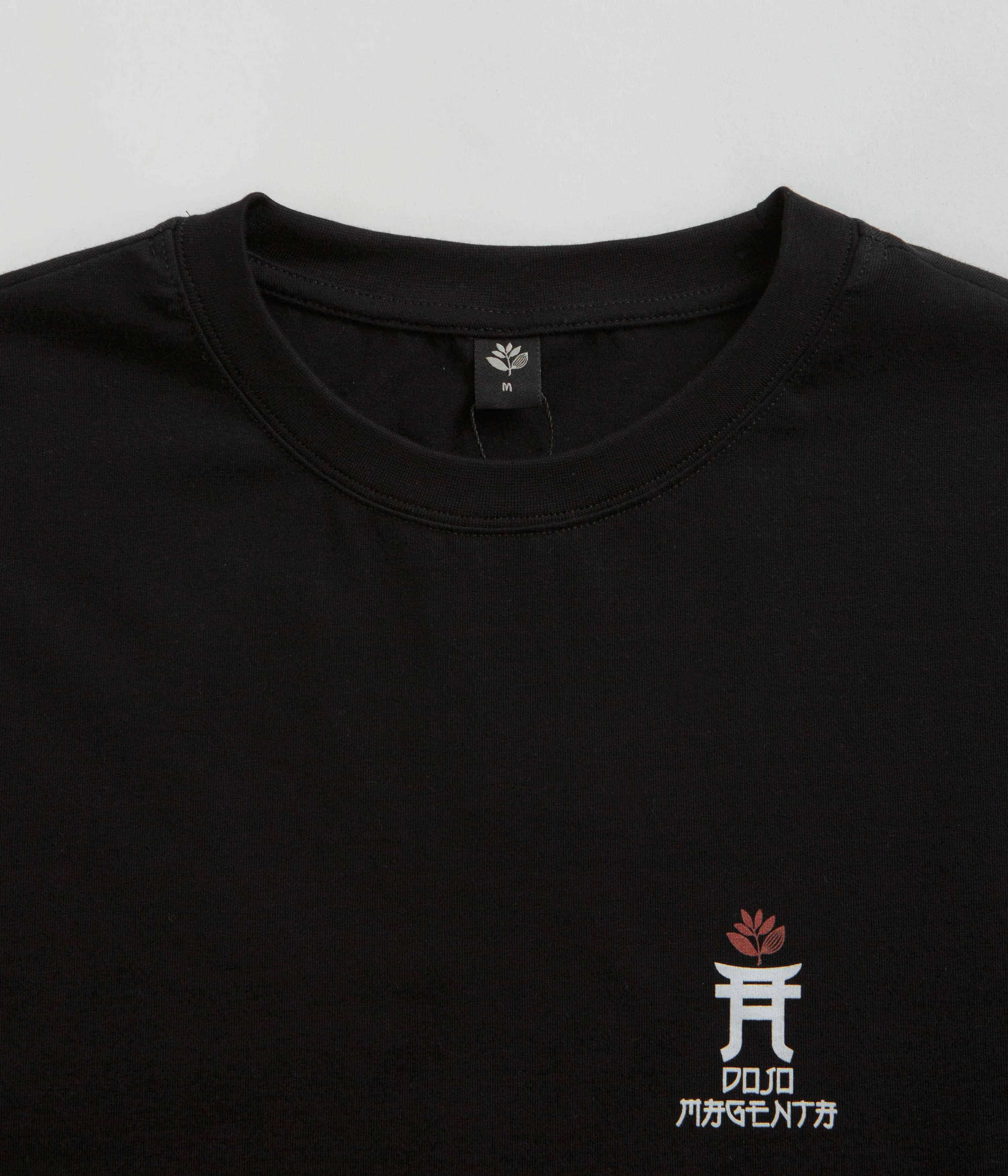 Lightweight Jersey Knit slim fit Magenta Dojo T-Shirt - Black
