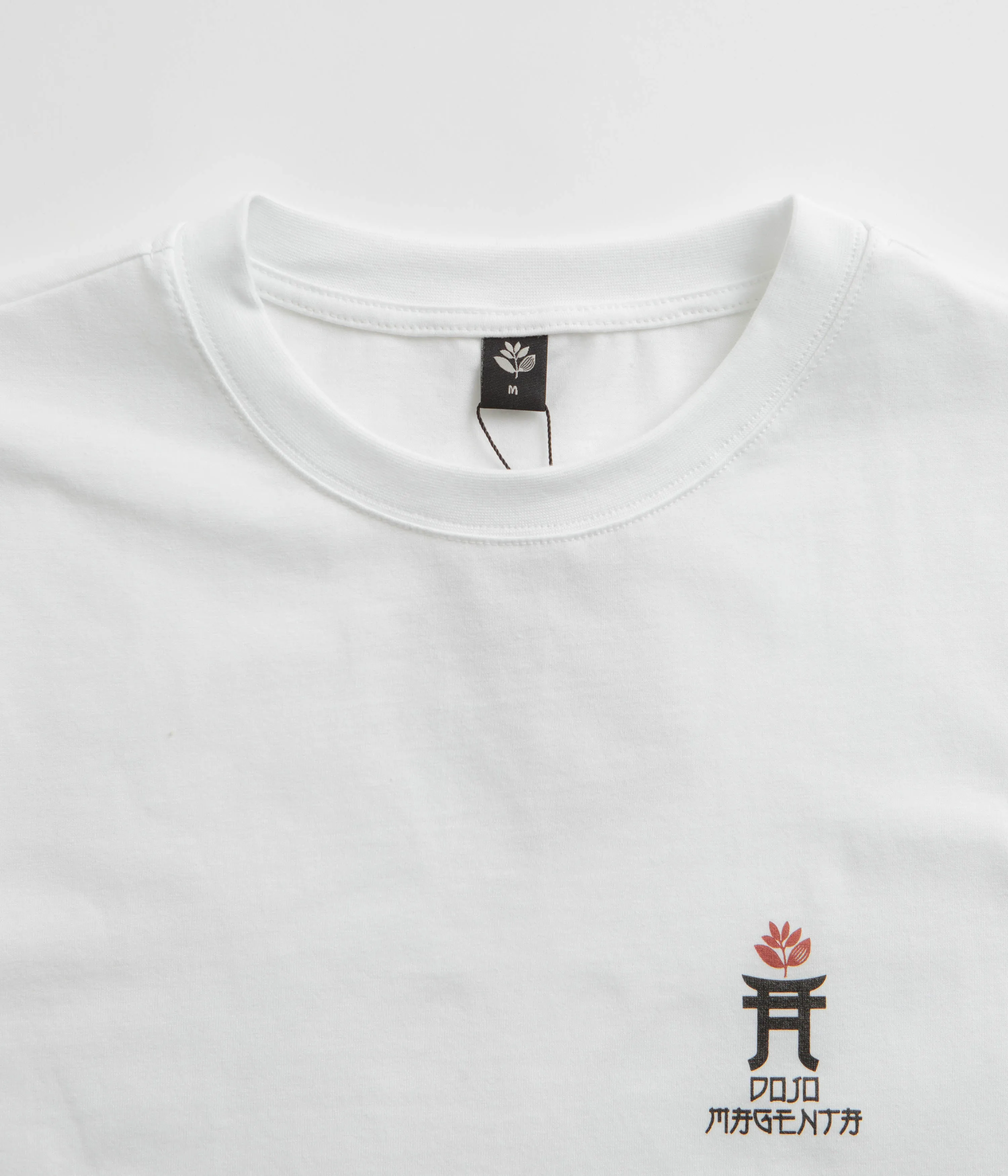 martial arts Layered Hem Reinforcement Magenta Dojo T-Shirt - White