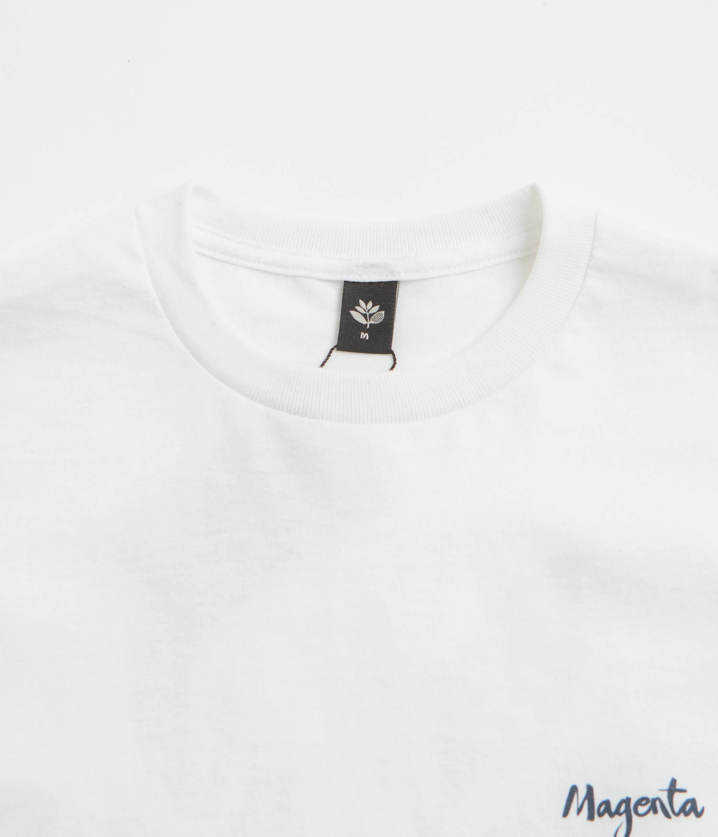 Magenta Femme T-Shirt - White Female design Fringe Detail