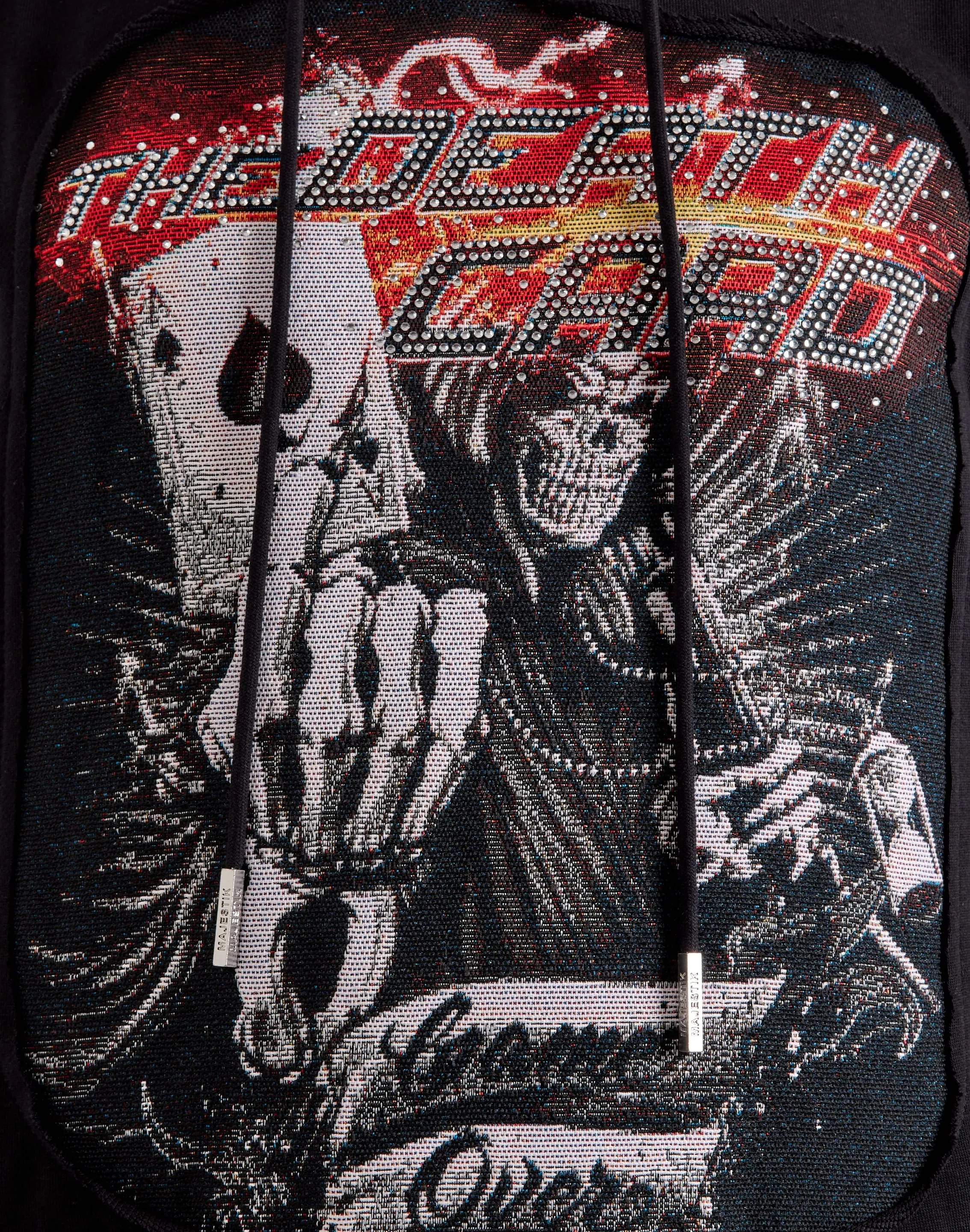 Majestik Death Card Hoodie Stone Glow
