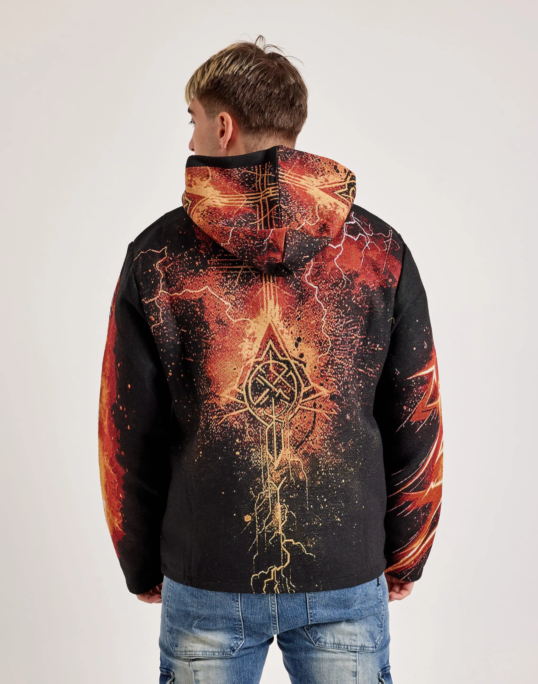Fresh Glow Majestik Death Card Rhinestone Tapestry Hoodie
