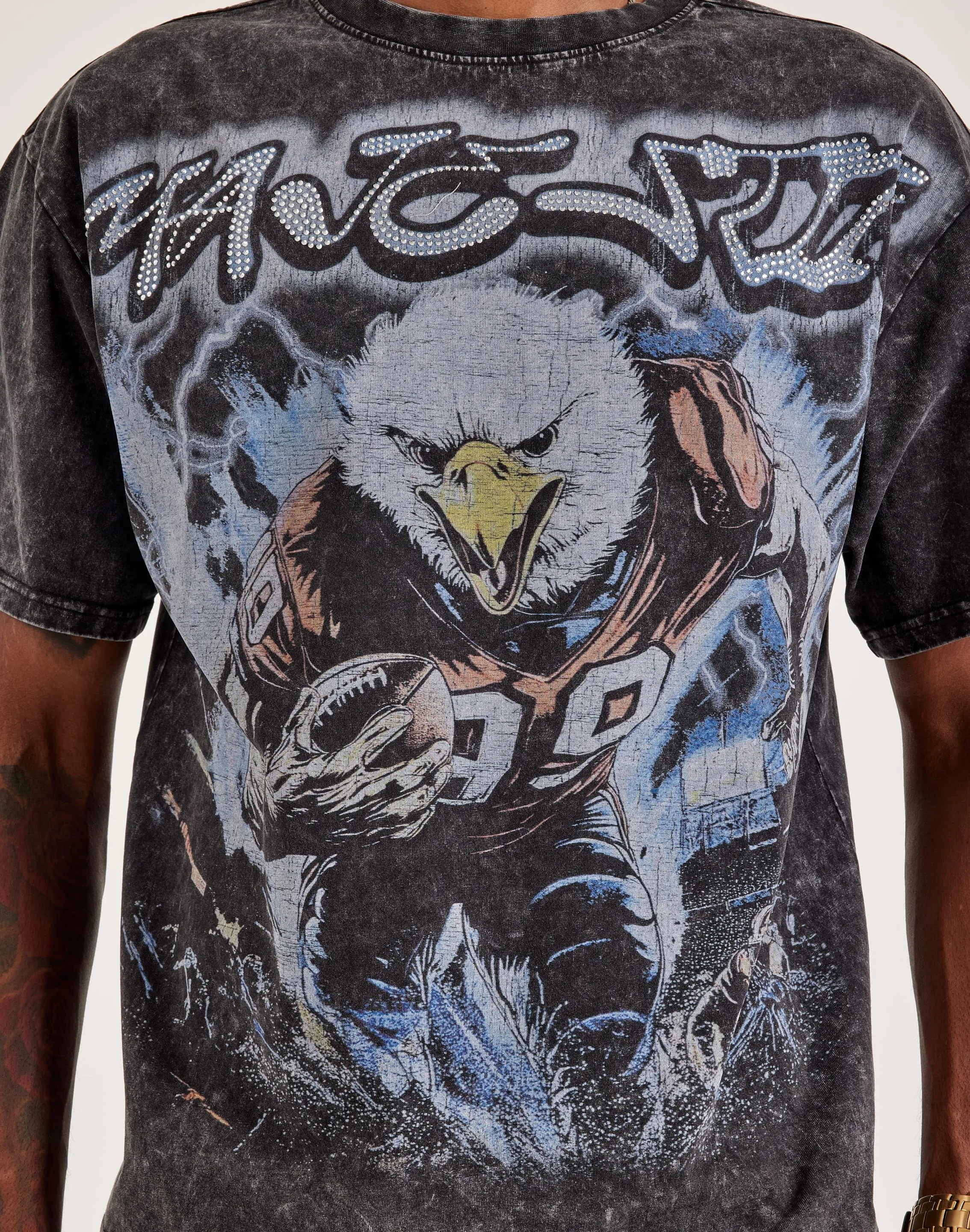 Flatlock stitching Polish Tone Majestik Eagles Tee