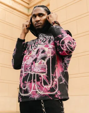 Evening Glow Star Light Majestik Fearless Skull Tapestry Hoodie