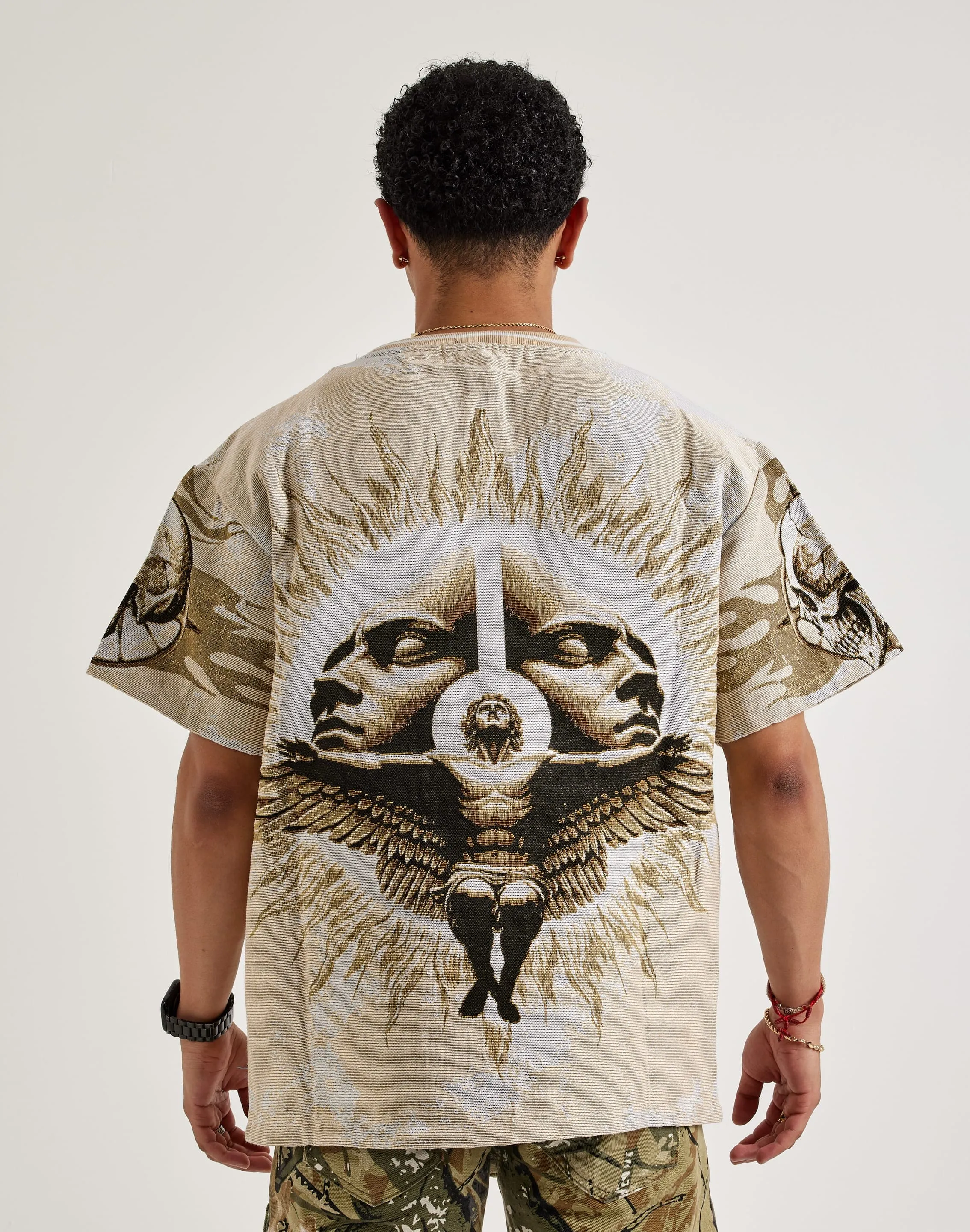Tale Core Majestik Flame Skull Tapestry Tee