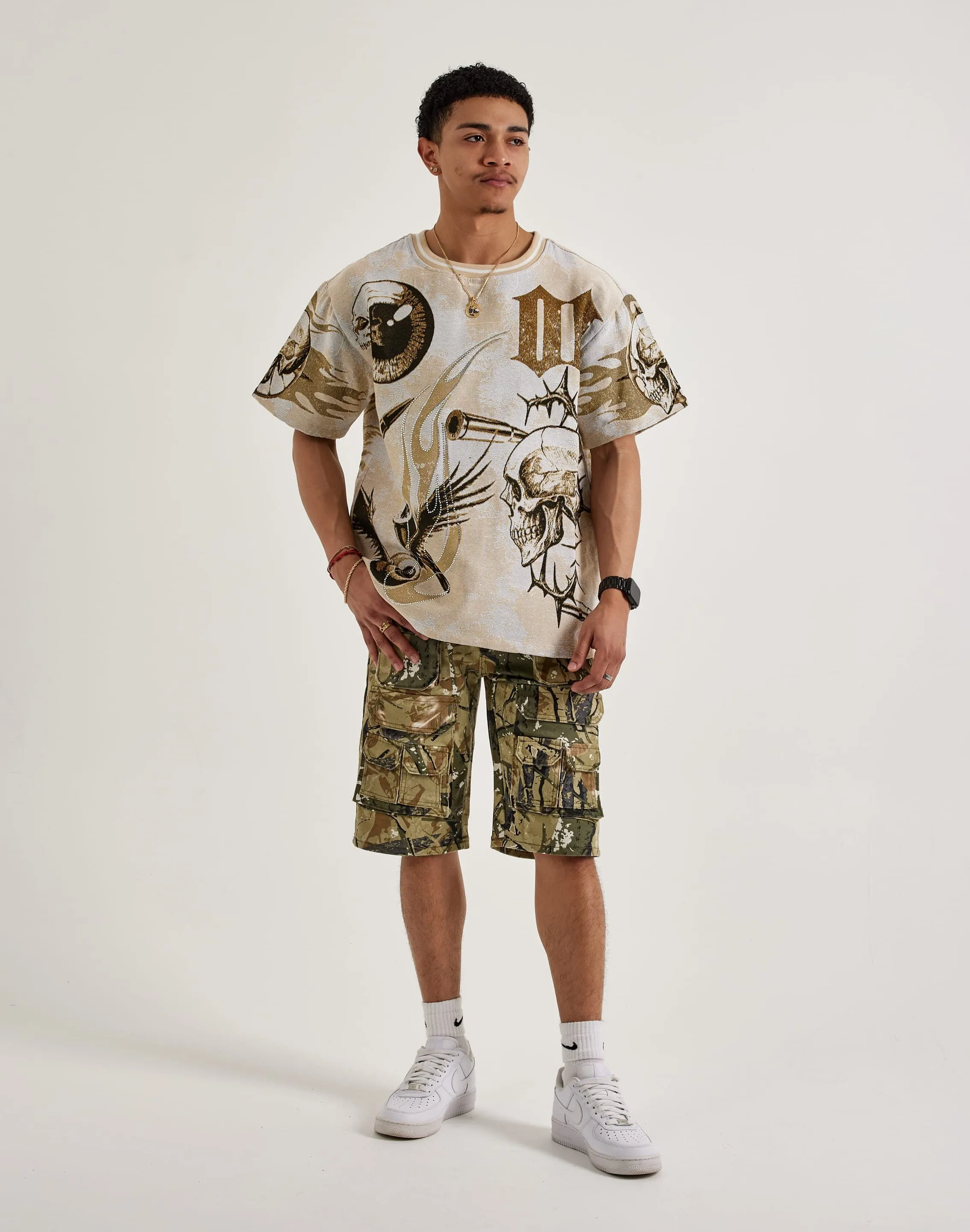Craft Edge Airflow Vents Majestik Flame Skull Tapestry Tee