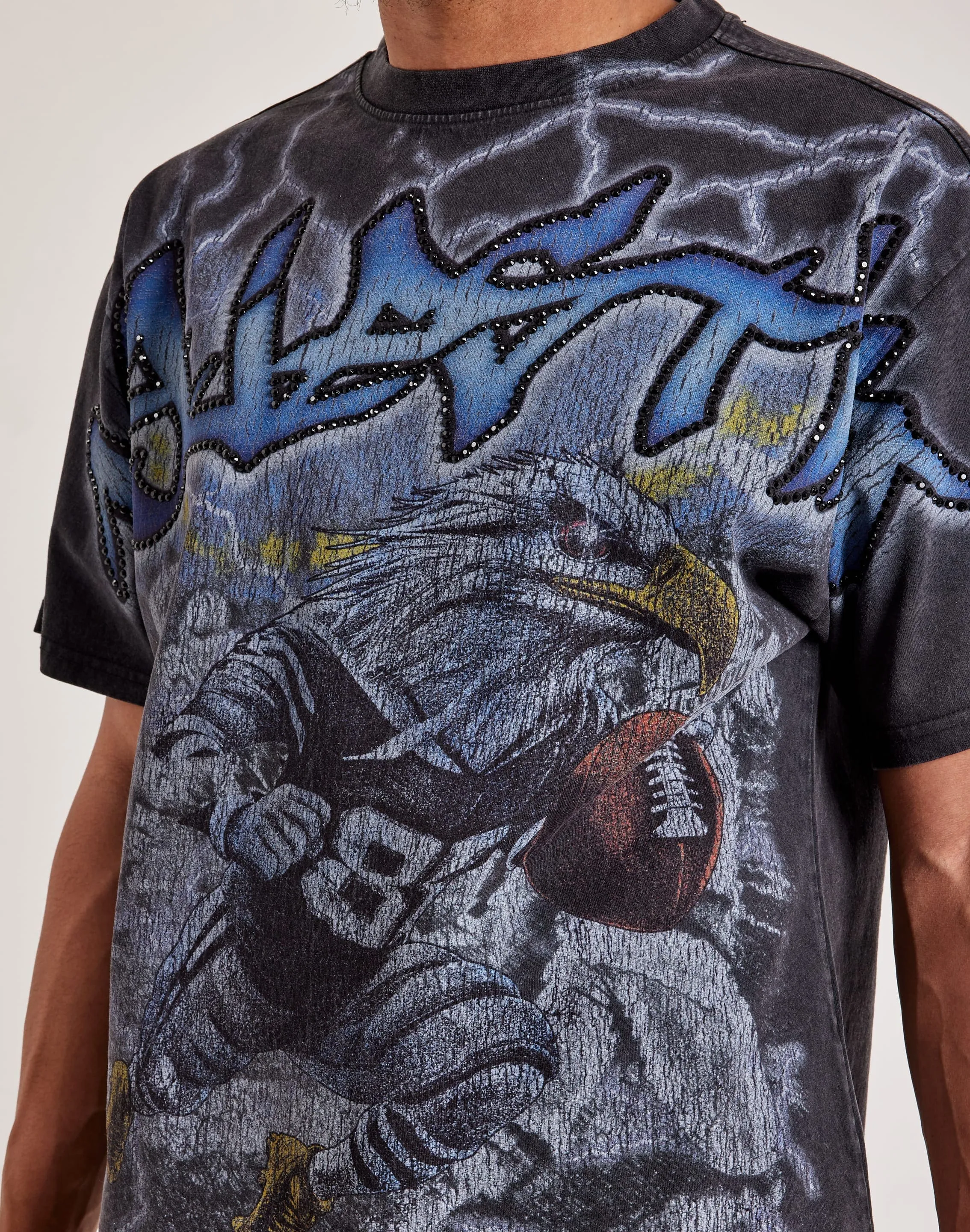 Majestik Football Eagle Tee Tight Core Handmade Glow