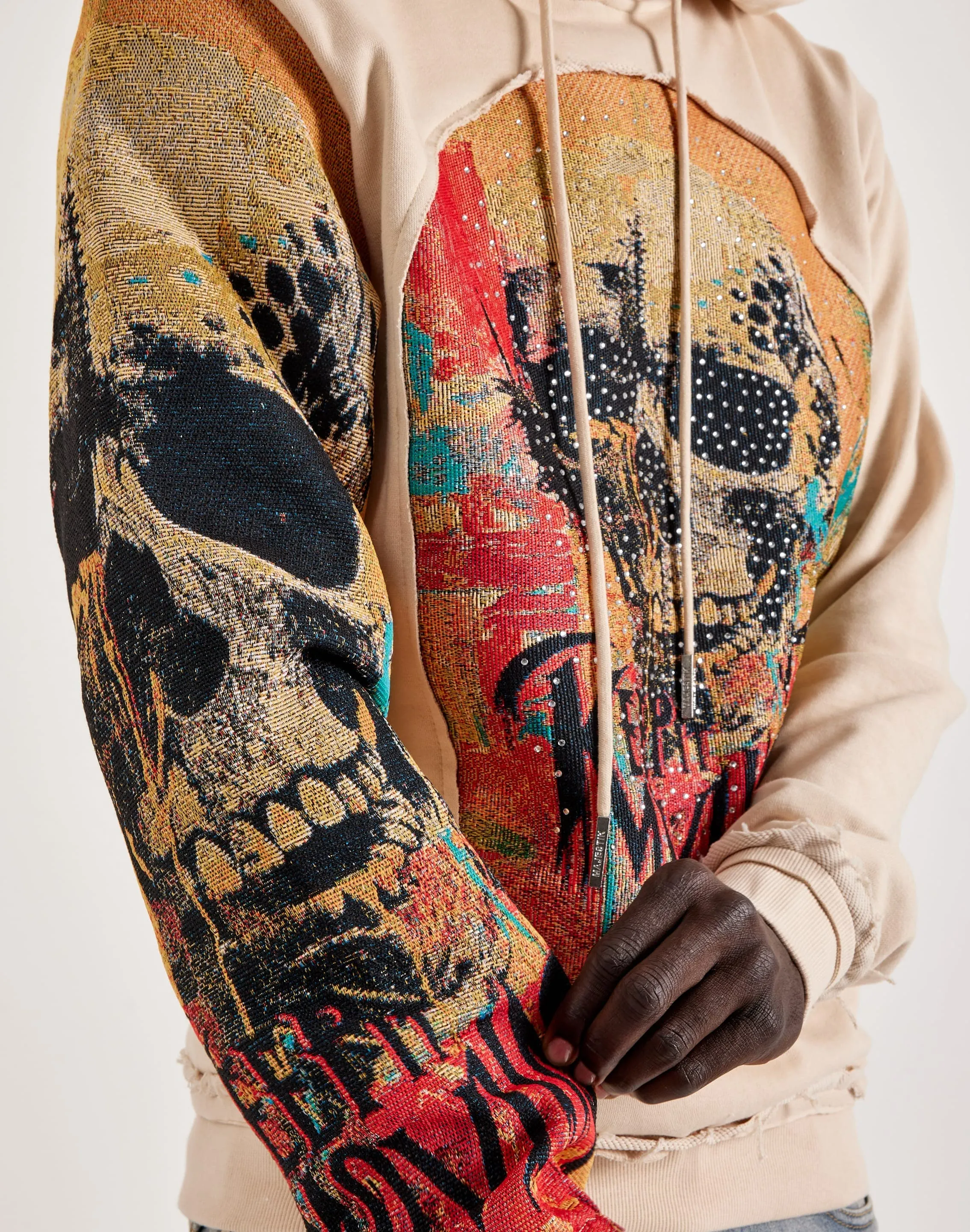 Majestik Keep It Moving Tapestry Mix Hoodie HighVisibility Trim