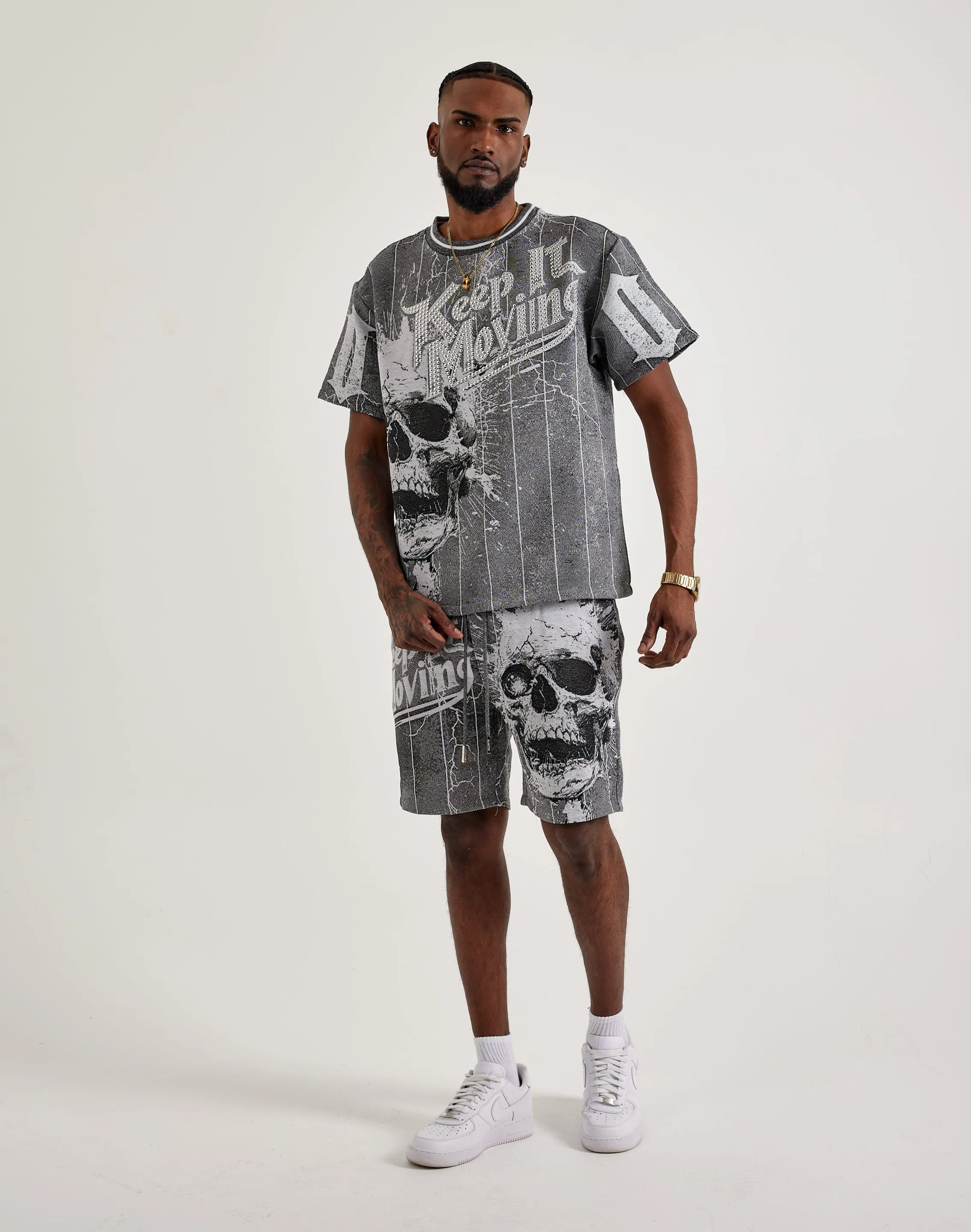 Majestik Keep It Moving Tapestry Tee AntiPillFinish EcoDye Process
