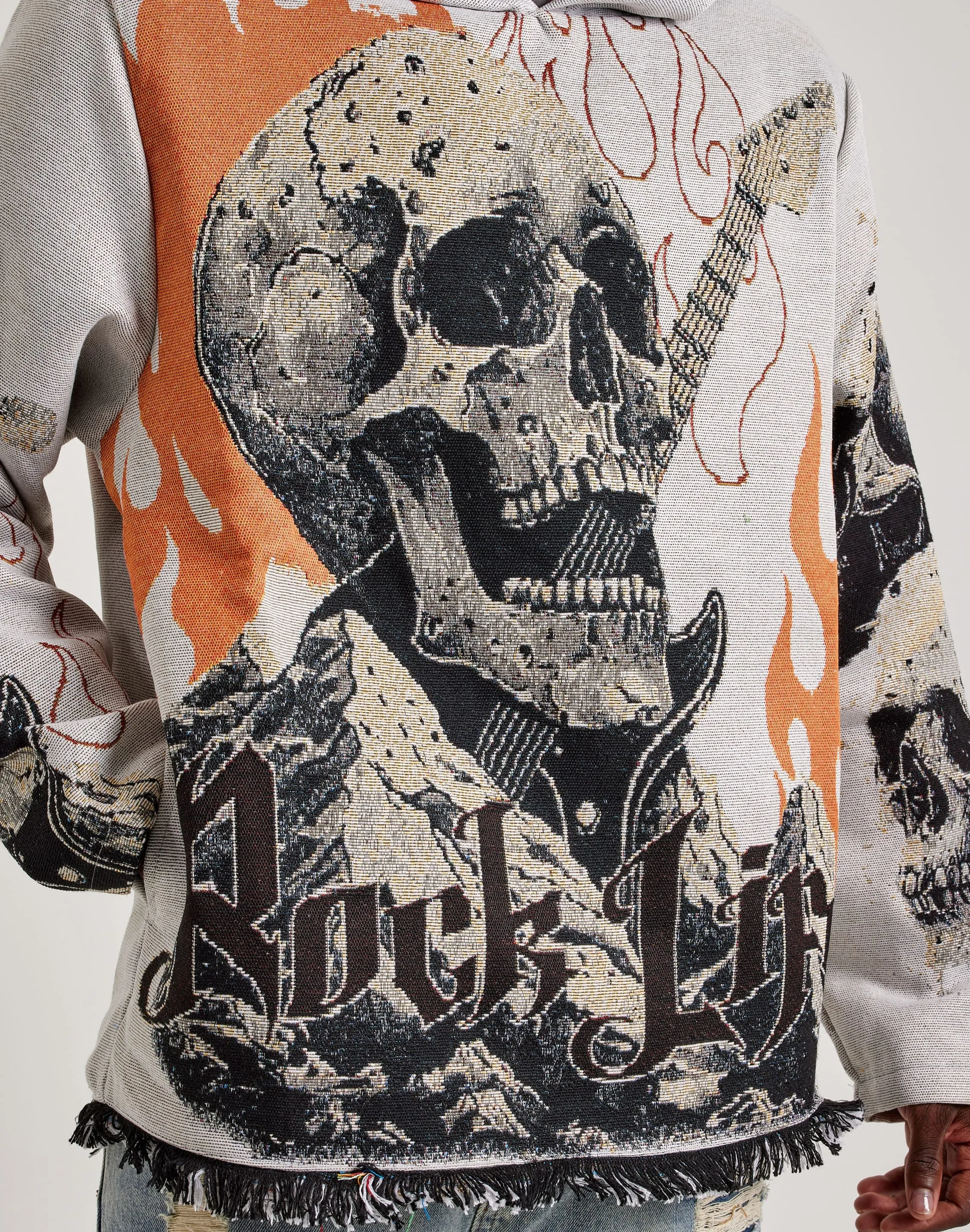 FadeResistant Village Charm Majestik Rock Life Tapestry Hoodie