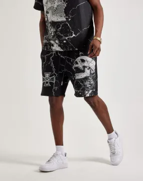 Flex Fit Majestik Skull Tapestry Shorts