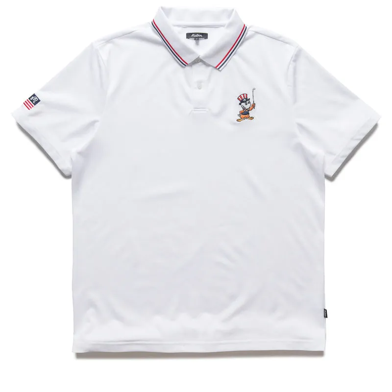 handmade touch Gift Idea Malbon Golf Eagle Buckets Performance Pique Polo - White