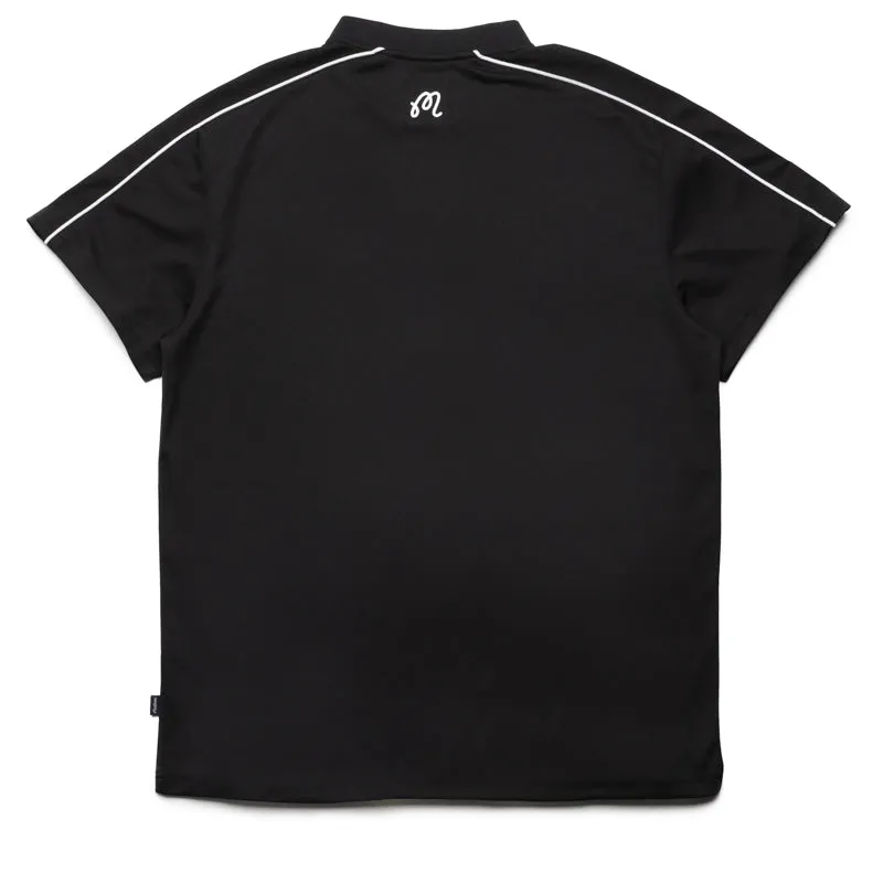 Thermoregulating Layer Malbon Golf Evergreen Blade Collar Polo - Black
