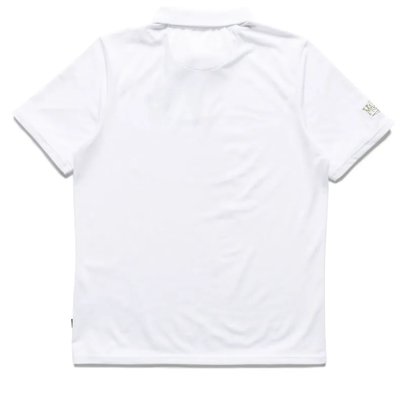 Military Inspired No Bulk Layering System Malbon Golf Fudd Buckets Performance Pique Polo - White