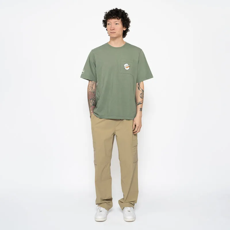 Frayed hem Malbon Golf Pocket Tee - Green