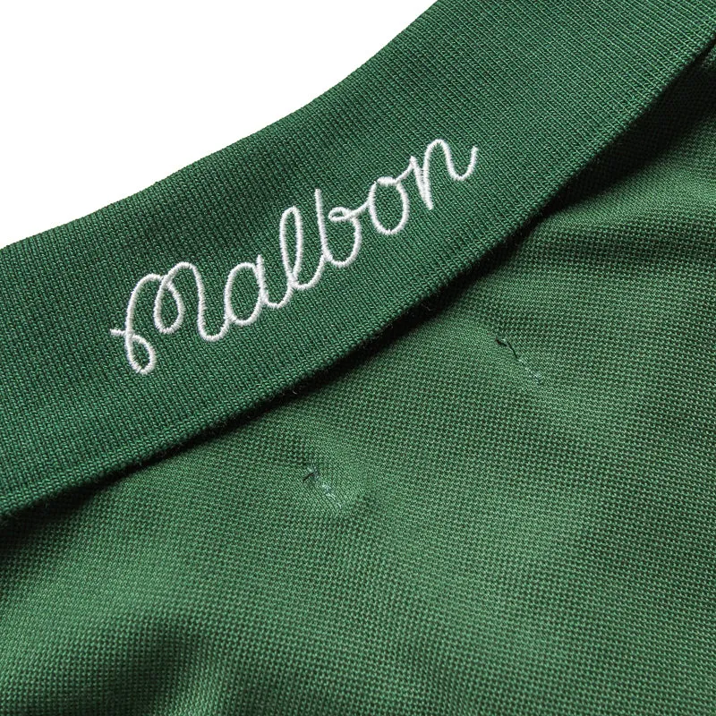 Reinforced Hems Malbon Golf Tiger Buckets Polo - Hunter Green
