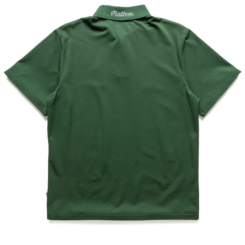 Malbon Golf Tiger Buckets Polo - Hunter Green Versatile Design High Street Fashion