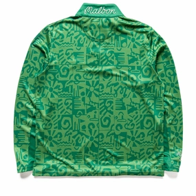 Malbon Golf Capo Performance Quarter Zip - Kelly Green