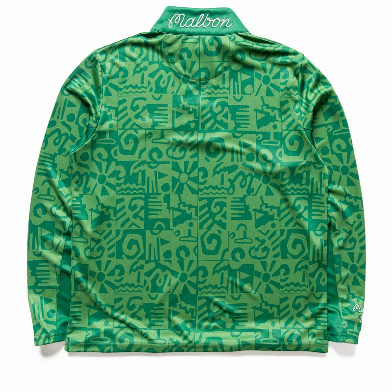 Malbon Golf Capo Performance Quarter Zip - Kelly Green