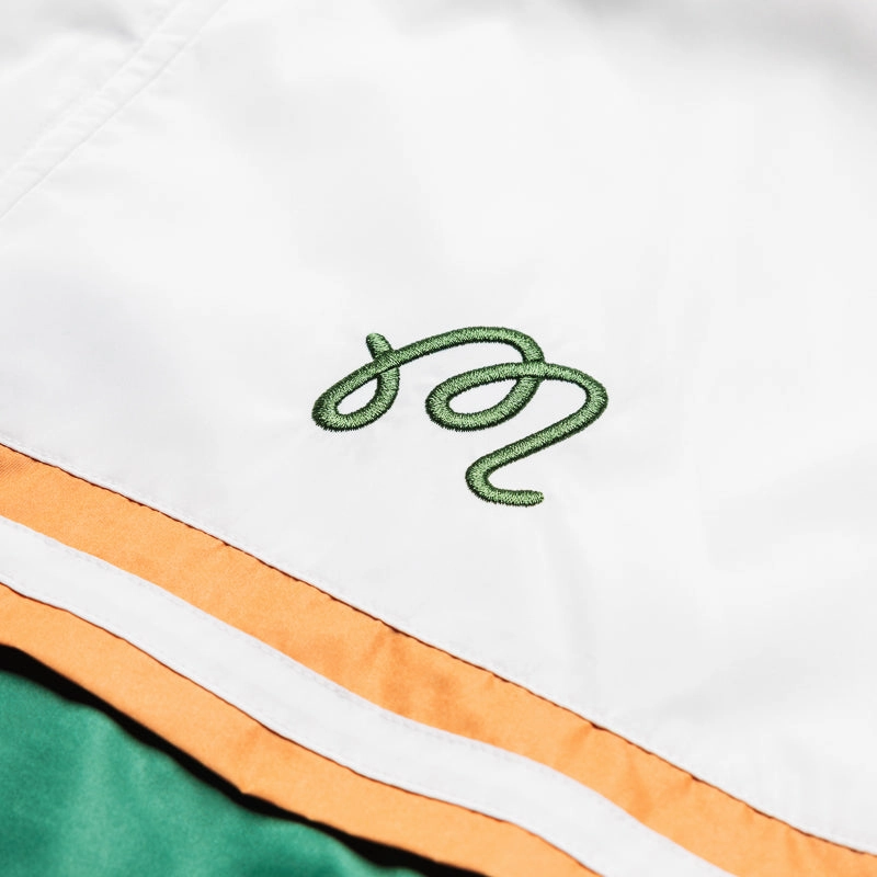 Malbon Golf Costanzo Windbreaker - White Durable Zippers Recycled Polyester