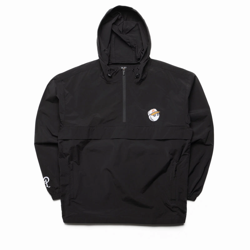 Malbon Golf Evergreen Nylon Anorak - Black Breathable mesh
