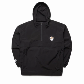 Malbon Golf Evergreen Nylon Anorak - Black Breathable mesh