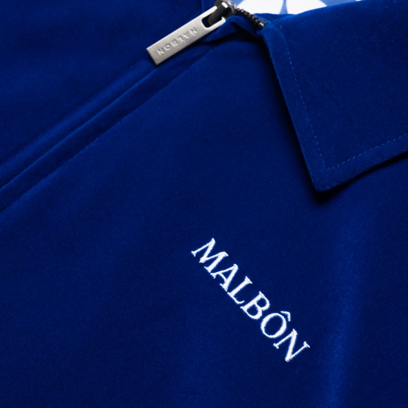 Malbon Golf Monte Carlo Jacquard Jacket - Blue LowProfileLogo