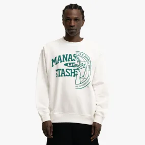Manastash Collegiate Crewneck White Checkered Cool in summer