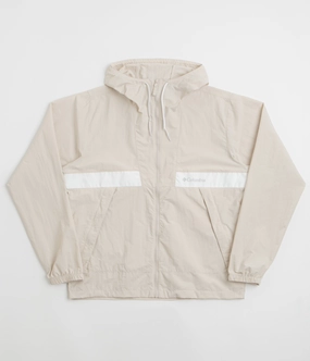 windproof Unveil Columbia Spire Valley Hooded Windbreaker Jacket - Dark Stone / White