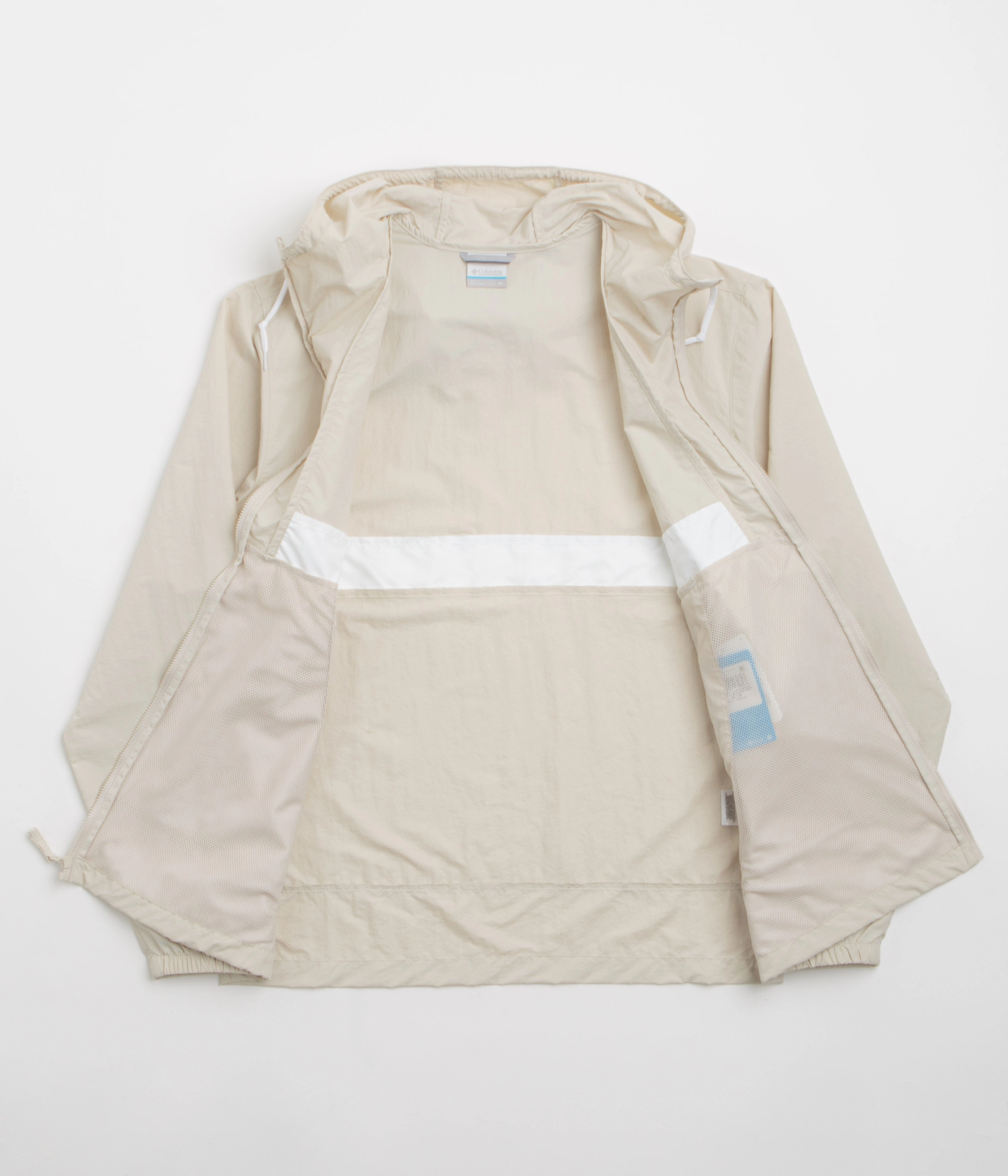 Propose Ventilation Panels Columbia Spire Valley Hooded Windbreaker Jacket - Dark Stone / White