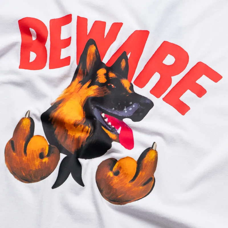 Market Beware These Tee - White bootcut pants silhouette polyester shirt
