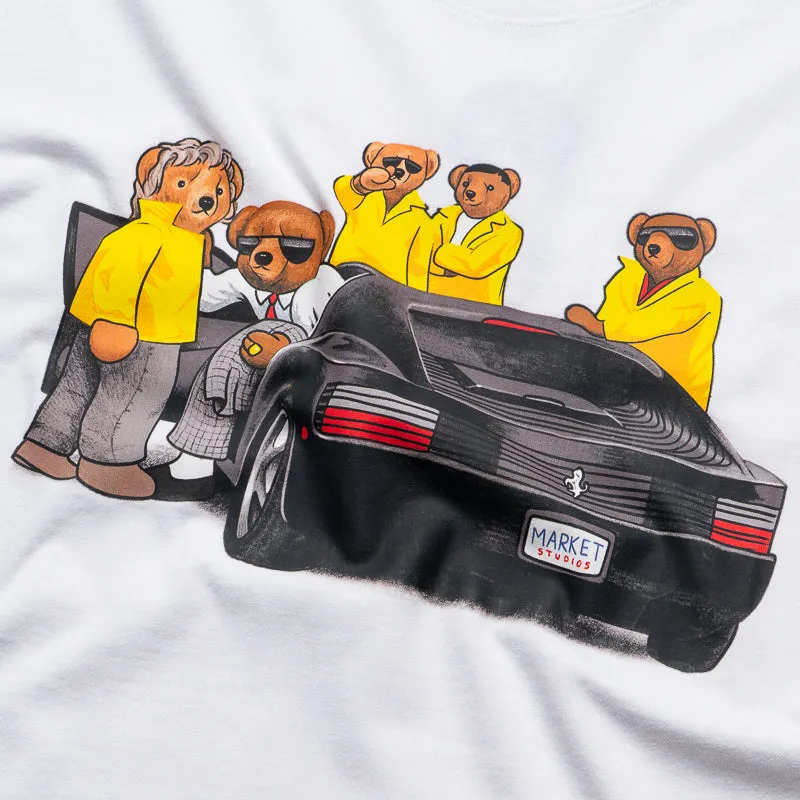 Ballroom Event Two Button Closure System Market High Security Bear Tee - White