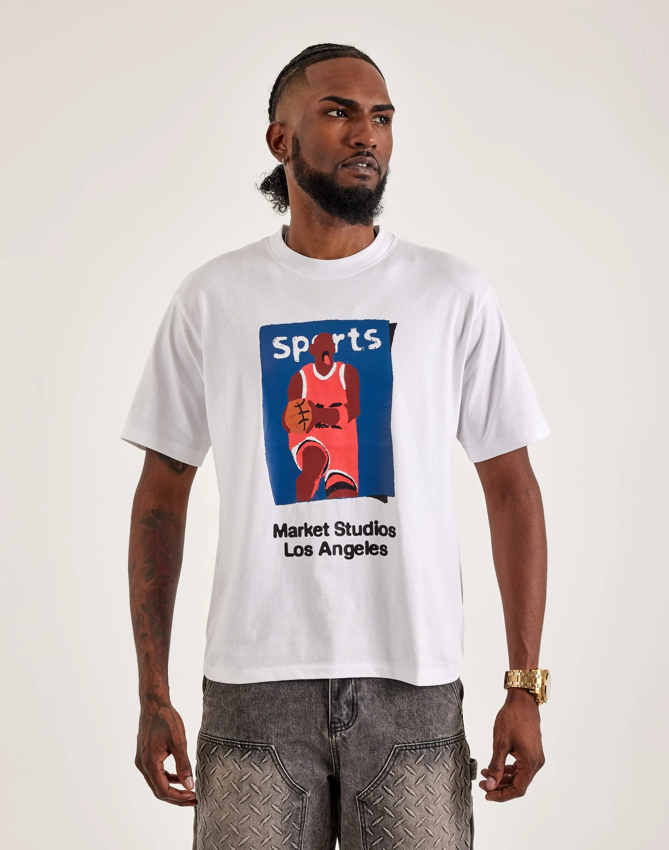Market Illustrated Basketball Tee Leader Core Spark Mood